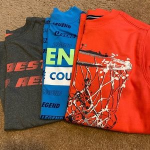 3 boys size 8 basketball themed shirts